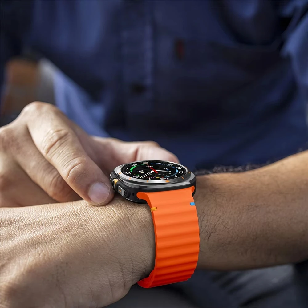 Ремешок для часов Samsung Galaxy Watch Ultra 47 мм, аксессуары на запястье, мягкий силиконовый спортивный ремень, браслет correa Galaxy watch 7 Ultra Strap