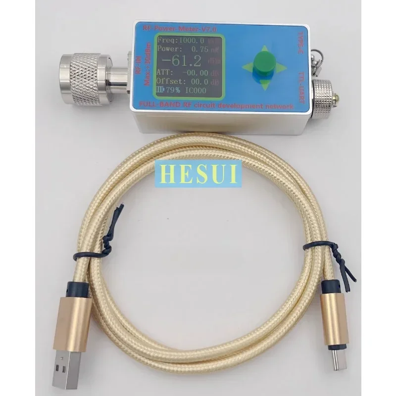 N-type RF power meter V7 10GHZ TYPE-C communication Data export Power detector Serial port communication