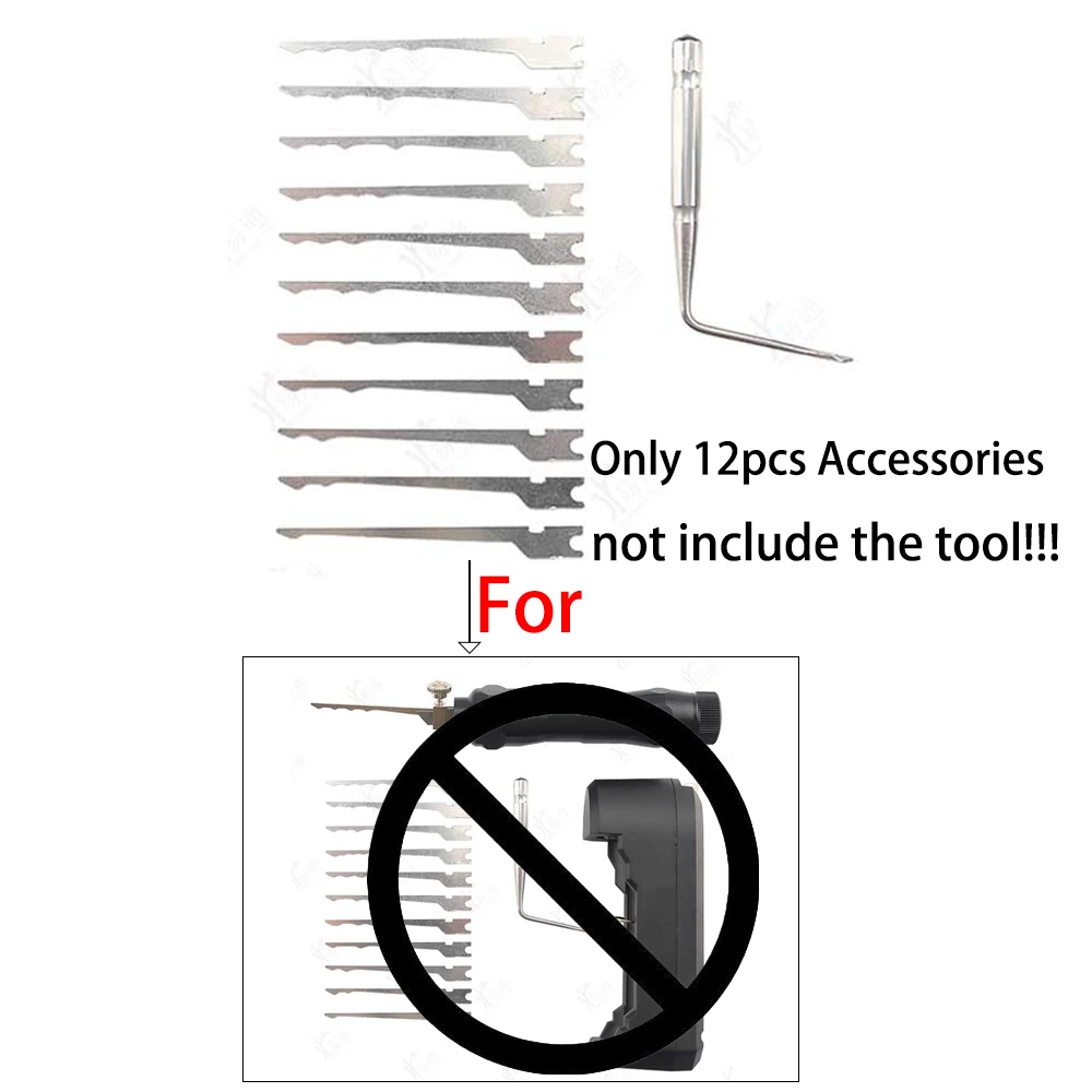 12pcs Accessories for Extreme storm-electric brush hook locksmith tool,not include the tool!!!