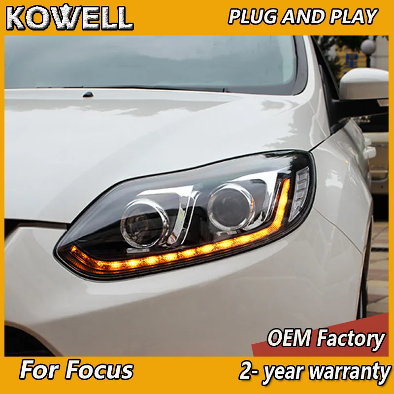 

Стайлинг автомобиля для фар Ford Focus 2012 2013 2014 Focus MK3, головной свет DRL, указатель поворота, линза проектора ближнего и дальнего света