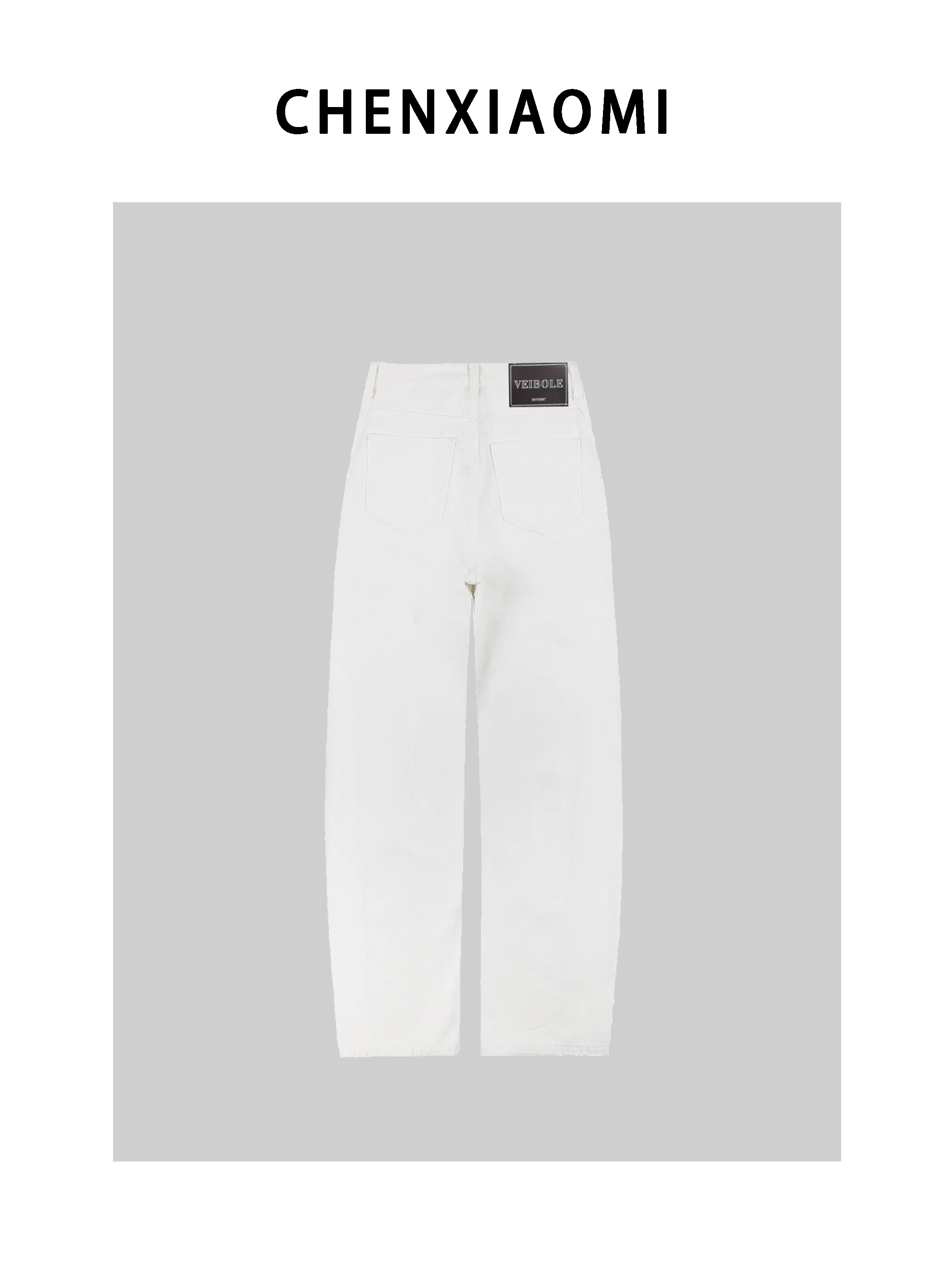 

Mishima Home Beige Wide Leg Loose Cover Hip Straight Jeans High Waist Cotton High Elasticity Spring Season Women's Premium Denim