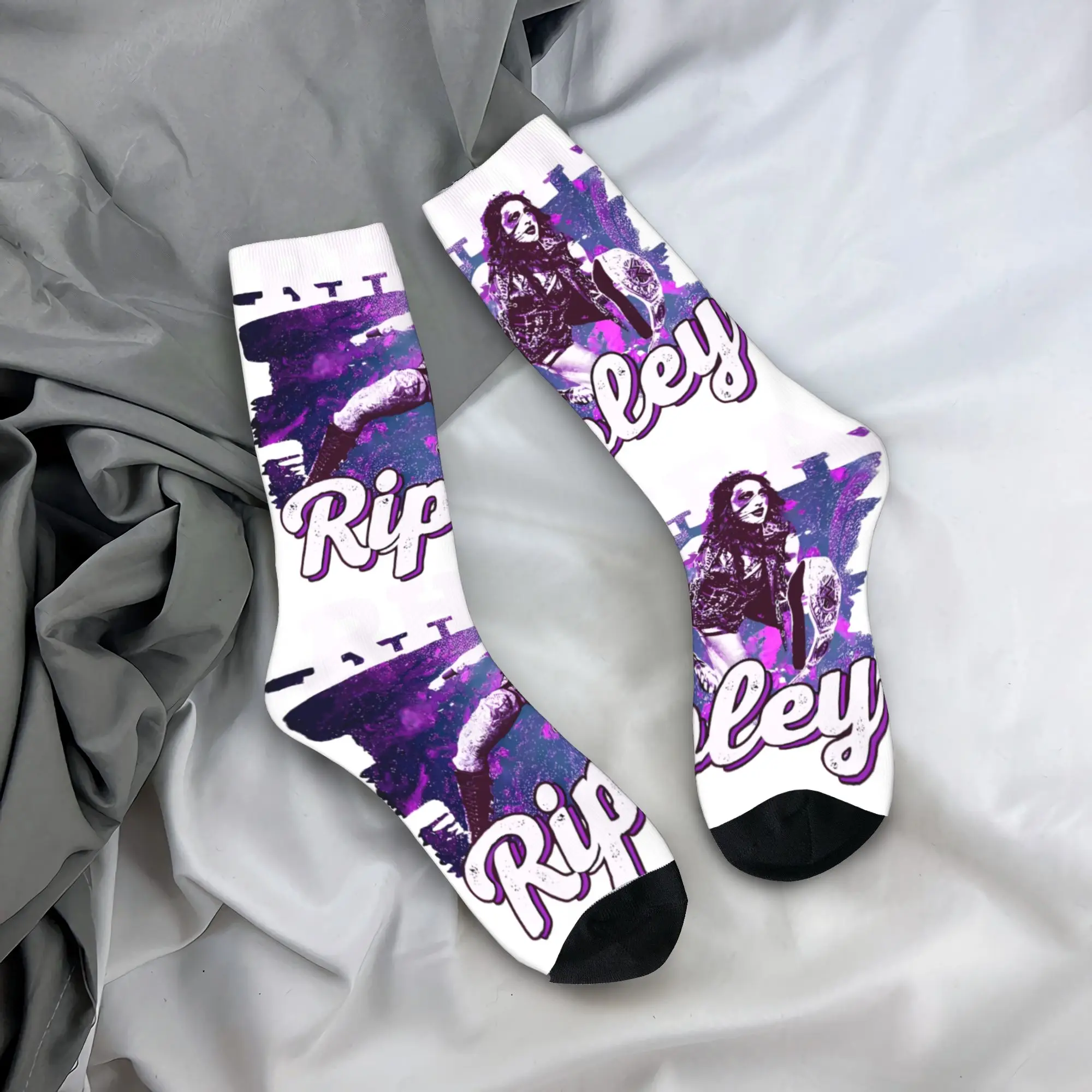 

Bootleg Design Rhea Ripley борцовские носки для отдыха, осенние нескользящие мужские носки, высококачественные носки для скалолазания