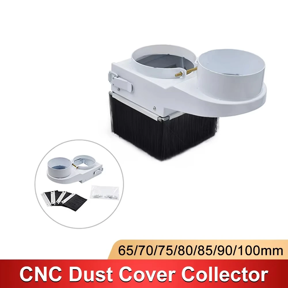 CNC Spindle Dust Shoe Collector Dia. 70/75/80/85/90/100mm Dust Cleaner for Spindle Motor Router Machine Cover