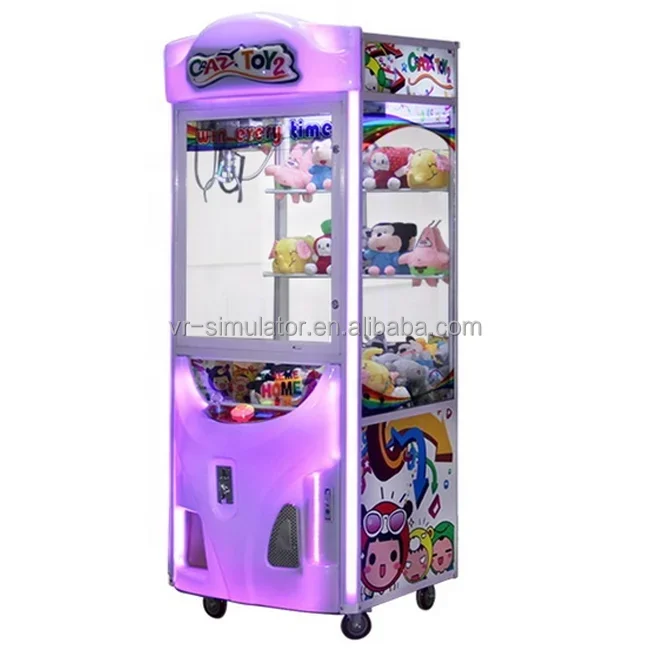 Factory cheap price arcade coin operated crazy toy 2 claw machine doll crane machine for sales