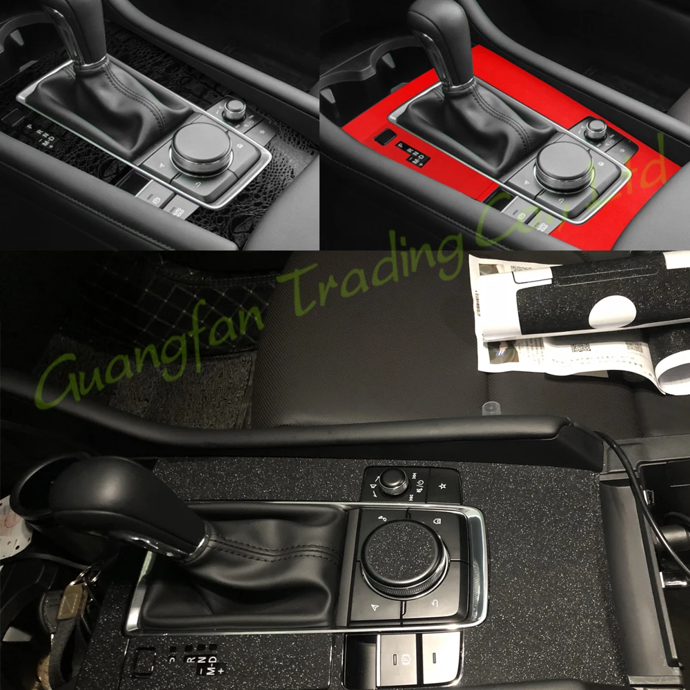 Aksesori Mobil 3D/5D Serat Karbon Mobil Interior Tengah Konsol Warna Berubah Stiker Decal Cetakan untuk Mercedes SLK R172 2011-2016