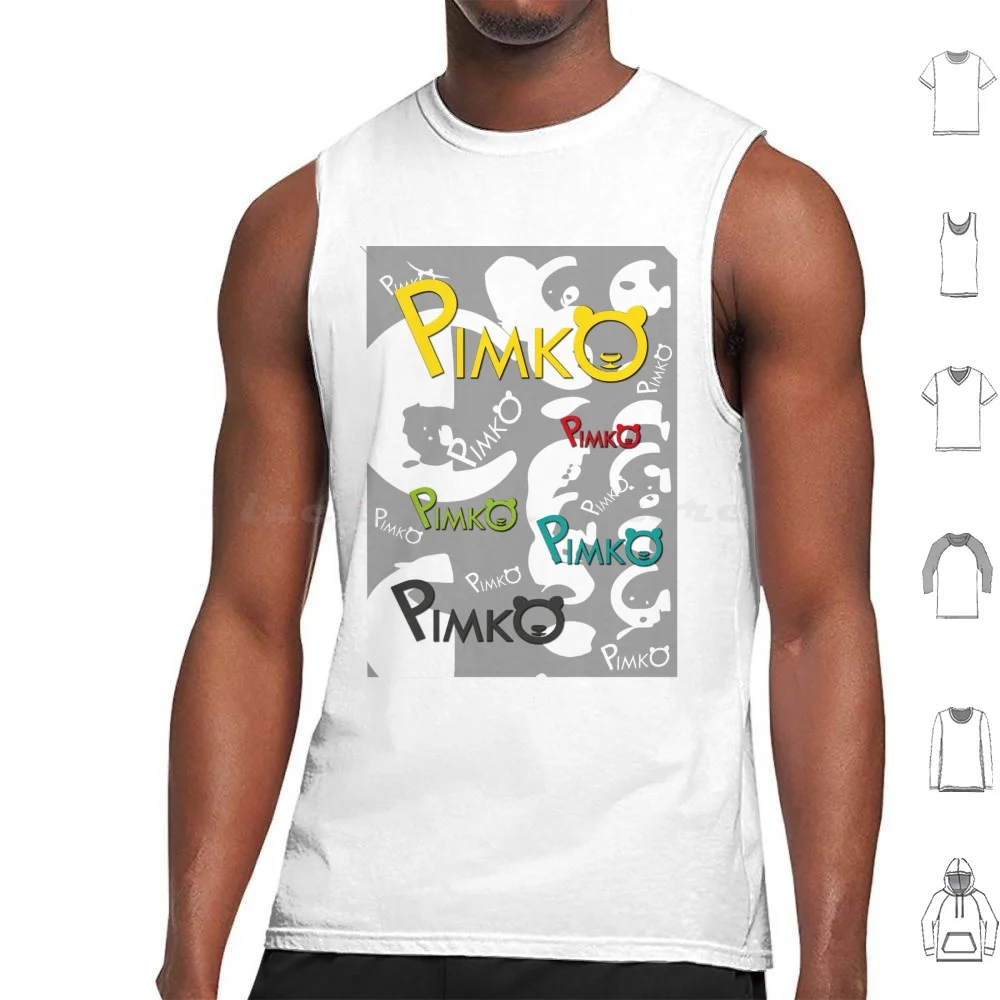 Pimko Pattern Color Tank Tops Print Cotton Custom Patterns Customization Custom Design Single Product Custom Personalized