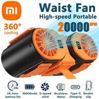 Xiaomi 20000RPM Rechargeable Waist Neck Fan10000mAh 24H Runtime 5 Speeds Dual Motors Belt Clip Outdoor Office Travel Cooling