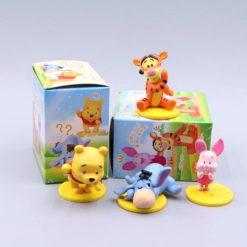 

4 шт./компл. Дисней аниме Kawaii Винни Пух поросенок тигра уа фигурки игрушки мультяшная коллекция кукла модель подарок