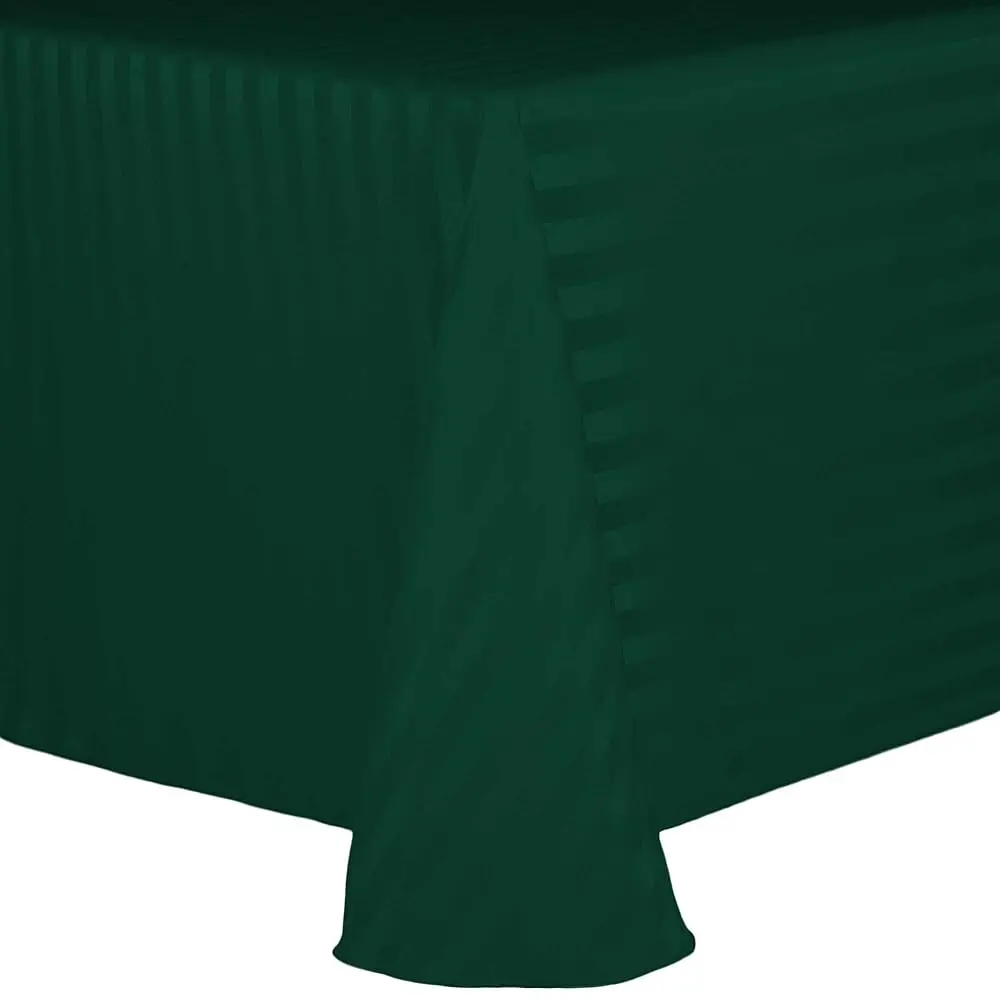 

-2 Pack- Satin-Stripe 60 X 102-Inch Oval Tablecloth, Teal