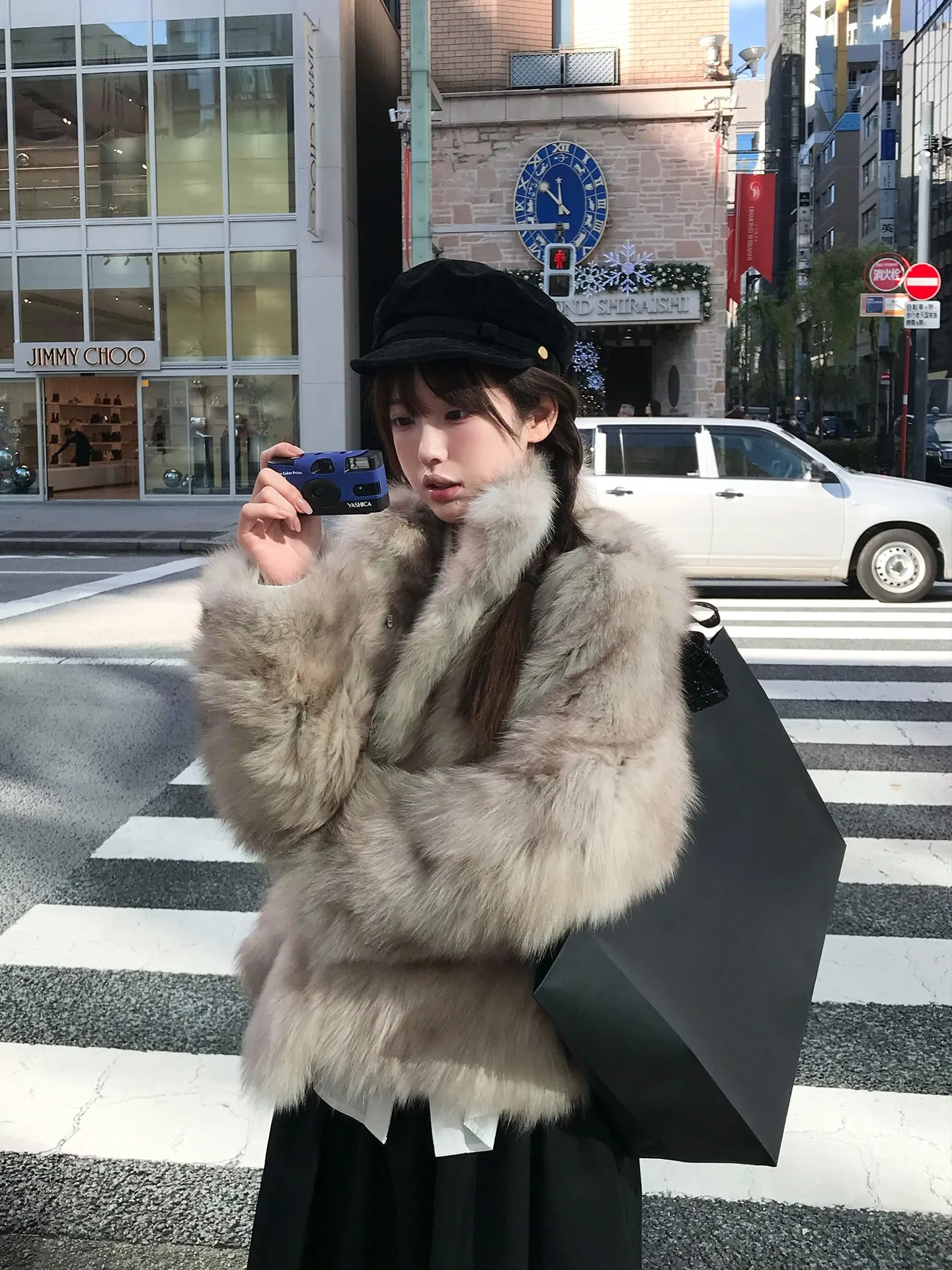 

Faux Fur Neck Coats Womens Fall Lambswool Zipper Medium-Length Suitable Tie Work Daily Avant-Garde Fitted Decoration Feminino OL