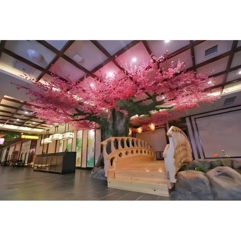 Fireproof Large Artificial Cherry Blossom Tree for Wedding Decorations Fake Sakura Flower Tree Branches for Home and Event