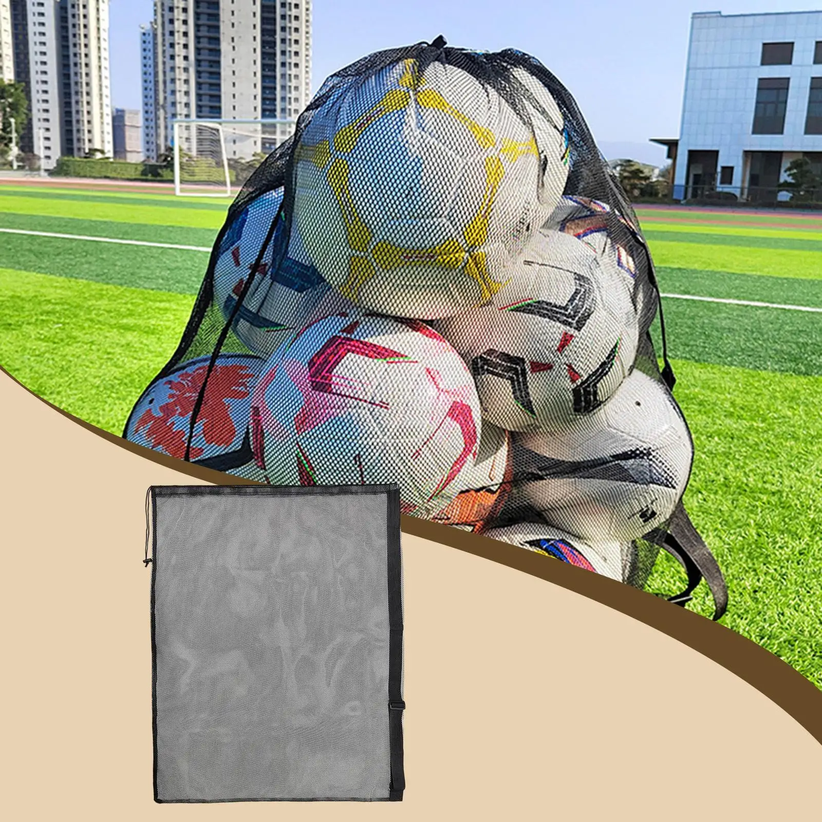 

Mesh Sports Sport Net Sack Convenient Versatile Athletic Pouch Carrying Soccer for Exercise Swimming Gear