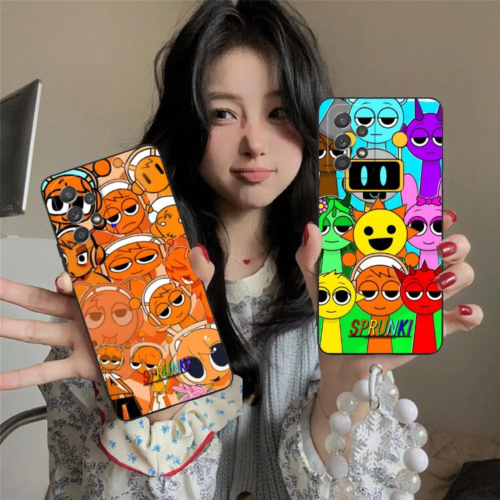 

Чехол для мобильного телефона Anime Sprunki для Samsung Galaxy M55 54 42 35 34 33 32 23 22 15 14 13 12 F55 5G с цветной печатью Luxury Pretty