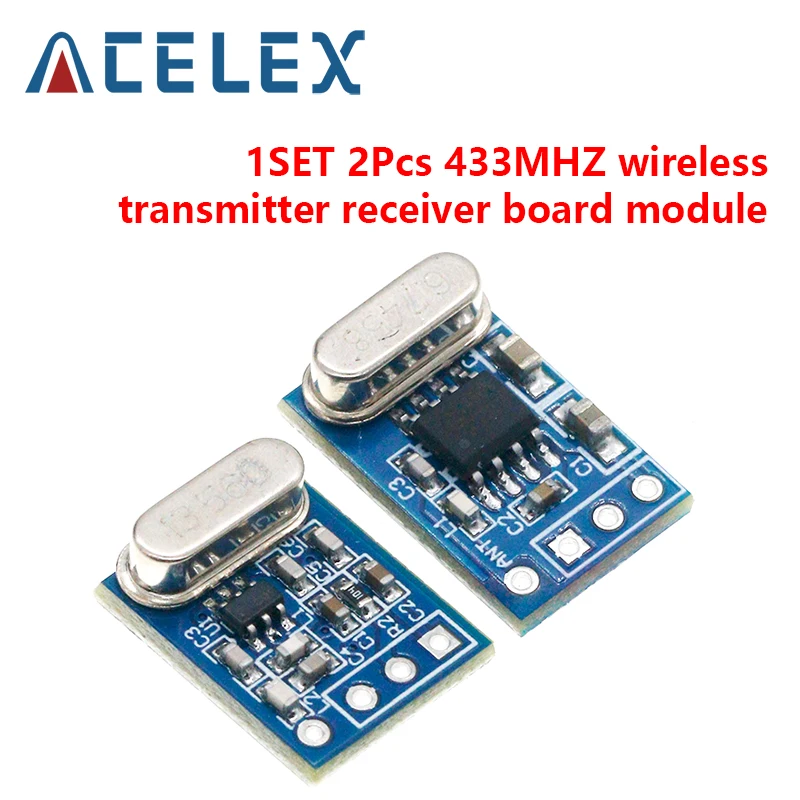 1Set 2Pcs 433MHZ Wireless Transmitter Receiver Board Module SYN115 SYN480R ASK/OOK Chip PCB for arduino