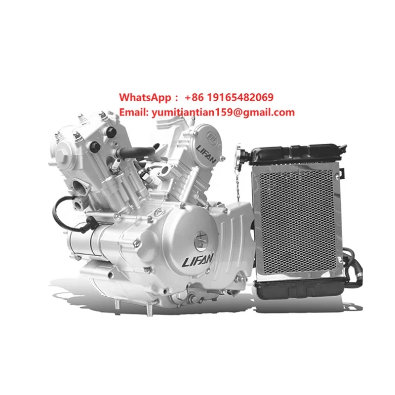 CQJB High Quality Motorcycle Engine V200CC Water Cooled Double Cylinder Motorcycle Engine Assembly