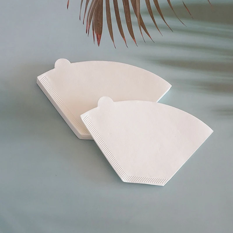 40/100pcs U-Shaped Coffee Filter Paper Hand-brewed Special Conical Wood Pulp 1-4 Cups Portable Coffee Maker Accessories