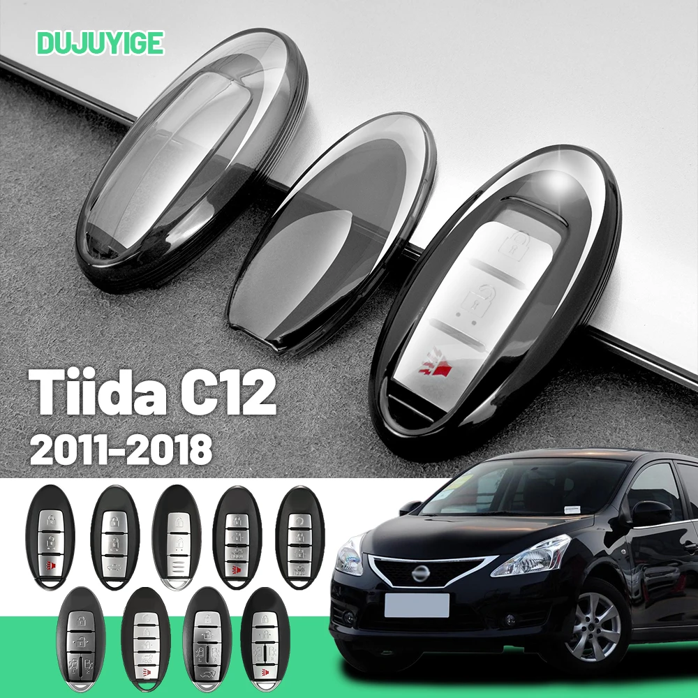 

Clear TPU Car Key Case For Nissan Tiida C12 2011-2018 Key Fob Cover Protector Shell Auto Accessories 2012 2013 2014 2015 2016
