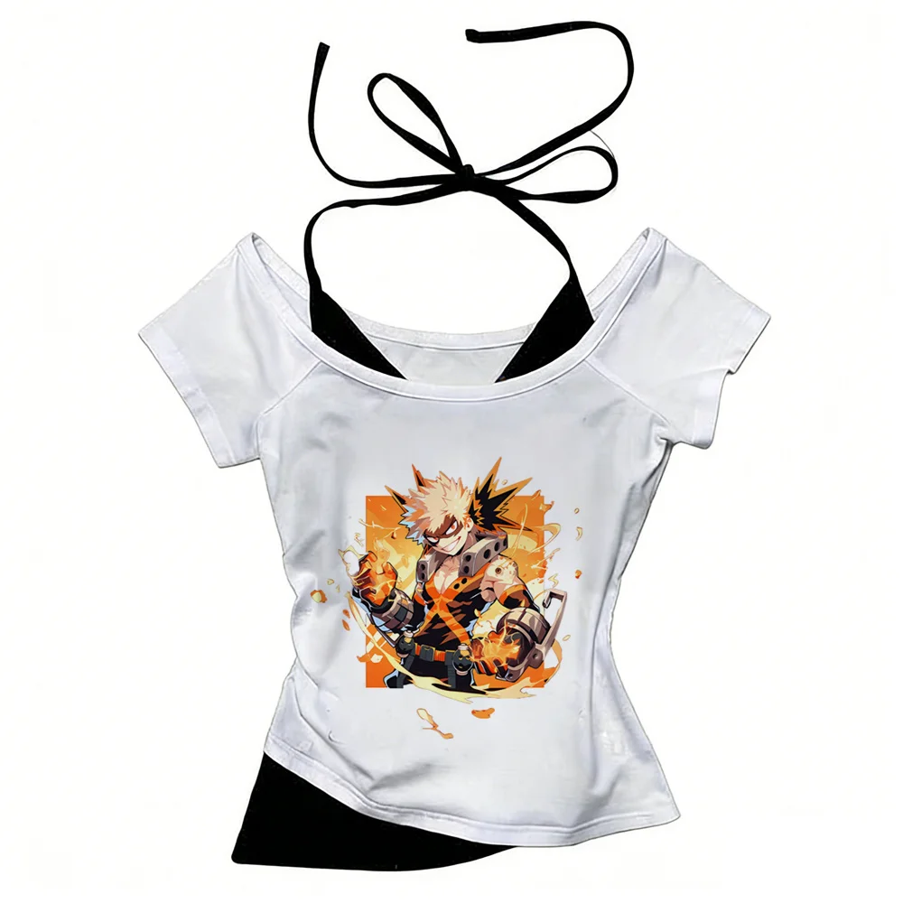 Bakugo tshirt teen Pop Culture Classic Psychedelic hip hop kawaii anime tshirt Y2k women Classic Trendy Graphic image 4