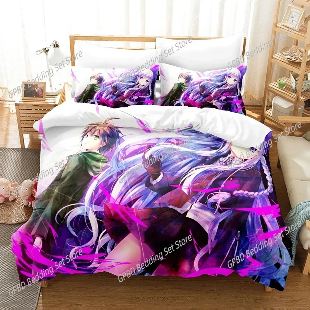 

3D Print Anime Danganronpa Bedding Set Bedroom Soft Modern Bedspreads Comefortable Kids Duvet Cover Quilt Cover And Pillowcase