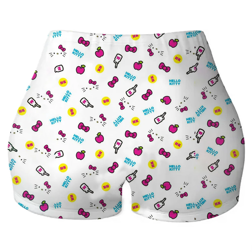 Pantalones cortos de yoga de entrenamiento para mujer Hello Kitty y Dear Daniel Parejas Pantalones cortos de cintura alta Leggings de entrenamiento