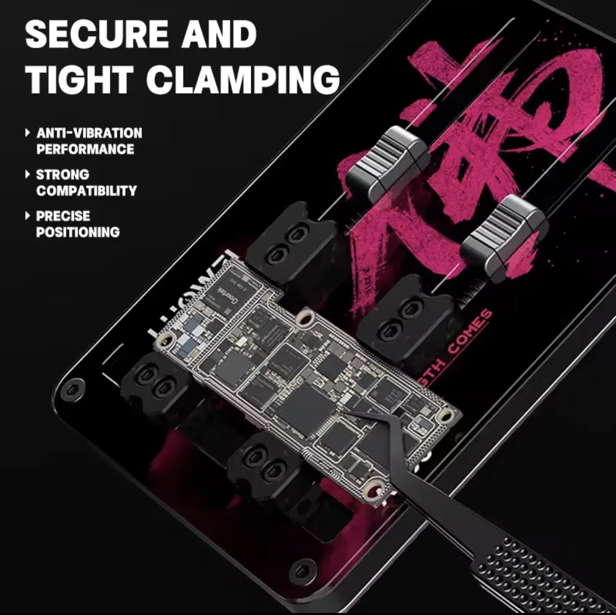 Luowei LW-AP06 Tempered Insulating Glass Two-Axis Motherboard Repair Fixture CPU Chip Glue Removal BGA Stencil Soldering Holder