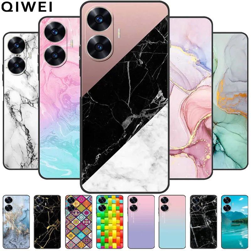 For Realme C55 Case RMX3710 Soft Silicone TPU Cover Phone Cases For Realme C55 6.72'' RealmeC55 C 55 Protector Shockproof Coques