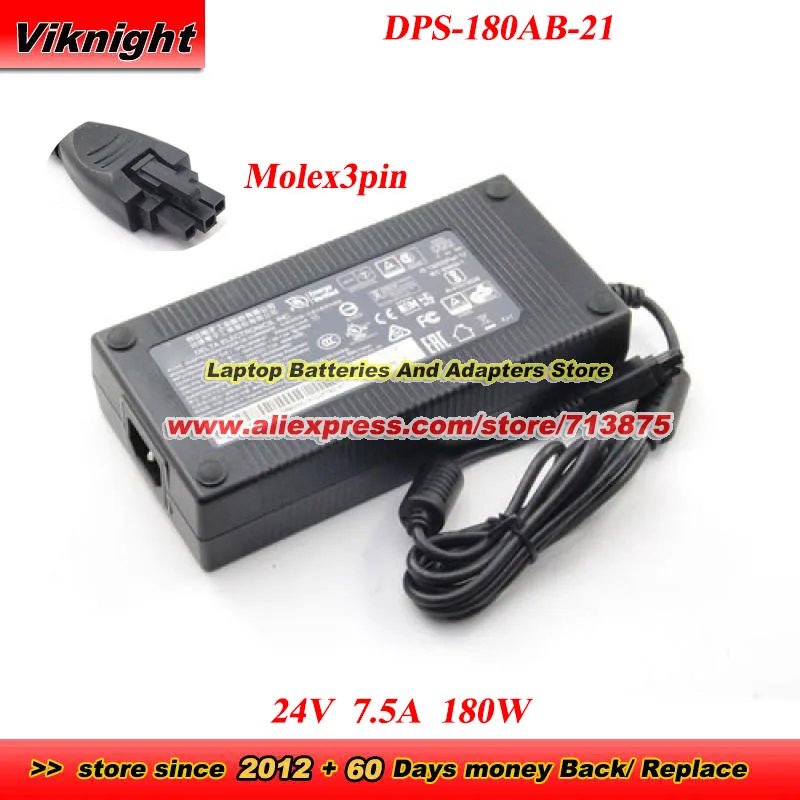 Genuine DPS-180AB-21 AC Adapter For Delta 24V 7.5A 180W 3PIN For Toshiba TCXWAVE 6140-E4C 6140-E55 6140-E5C 6140-E45 POS SYSTEM