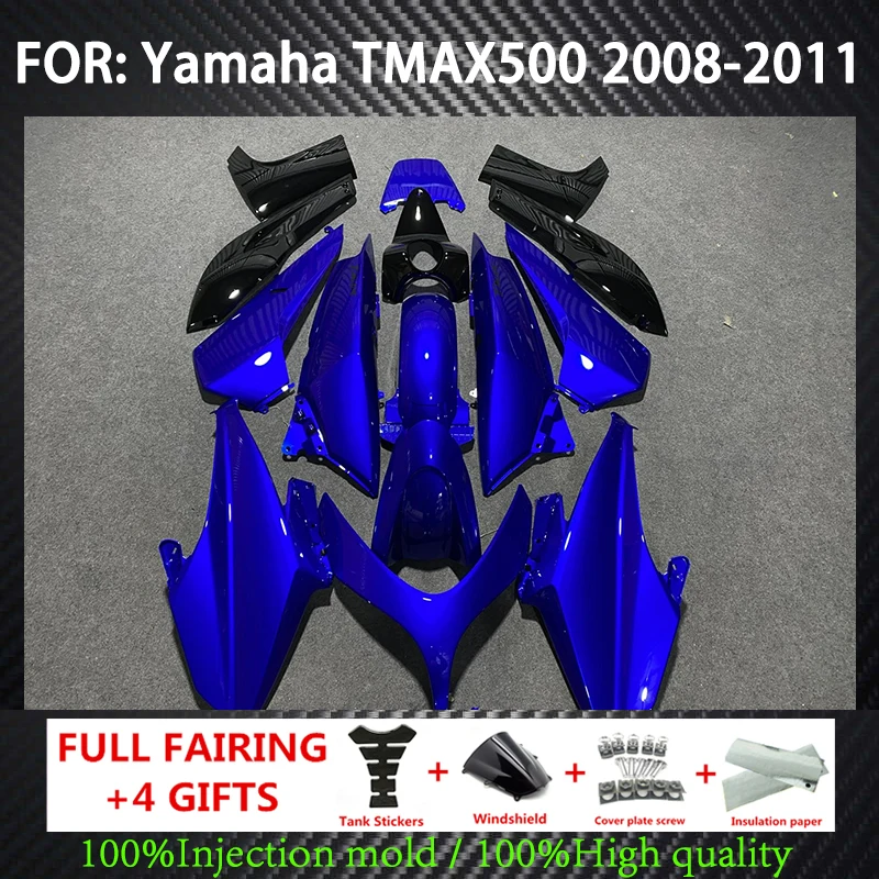 

New ABS JP Motorcycle Fairings Kit Fit For YAMAHA TMAX500 2008 2009 2010 2011 08 09 10 11 TMAX Bodywork Set blue