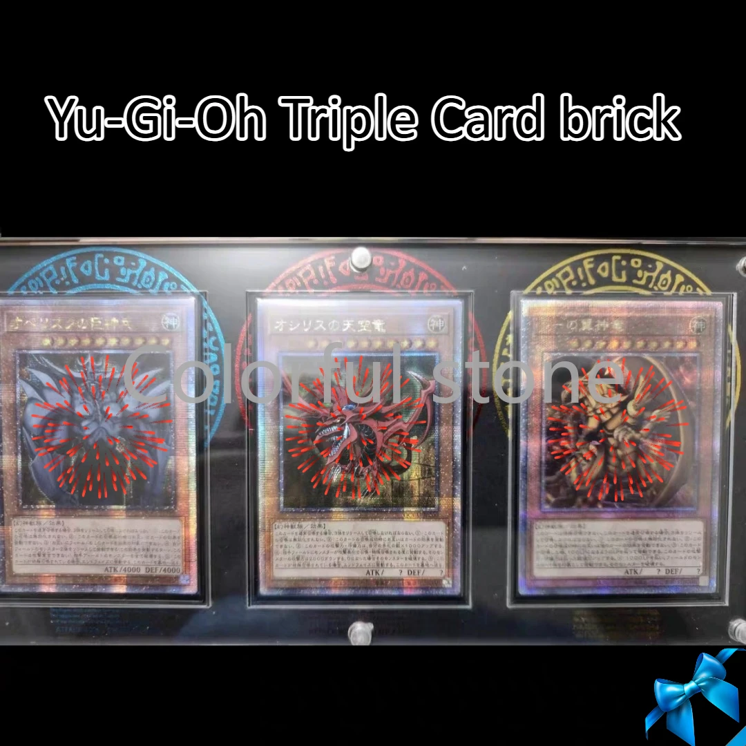 

Yu Gi Oh Anime Character Card Brick Egyptian God Exclusive Gold-plated Acrylic Display Film Signature Version Gift Toy No Card