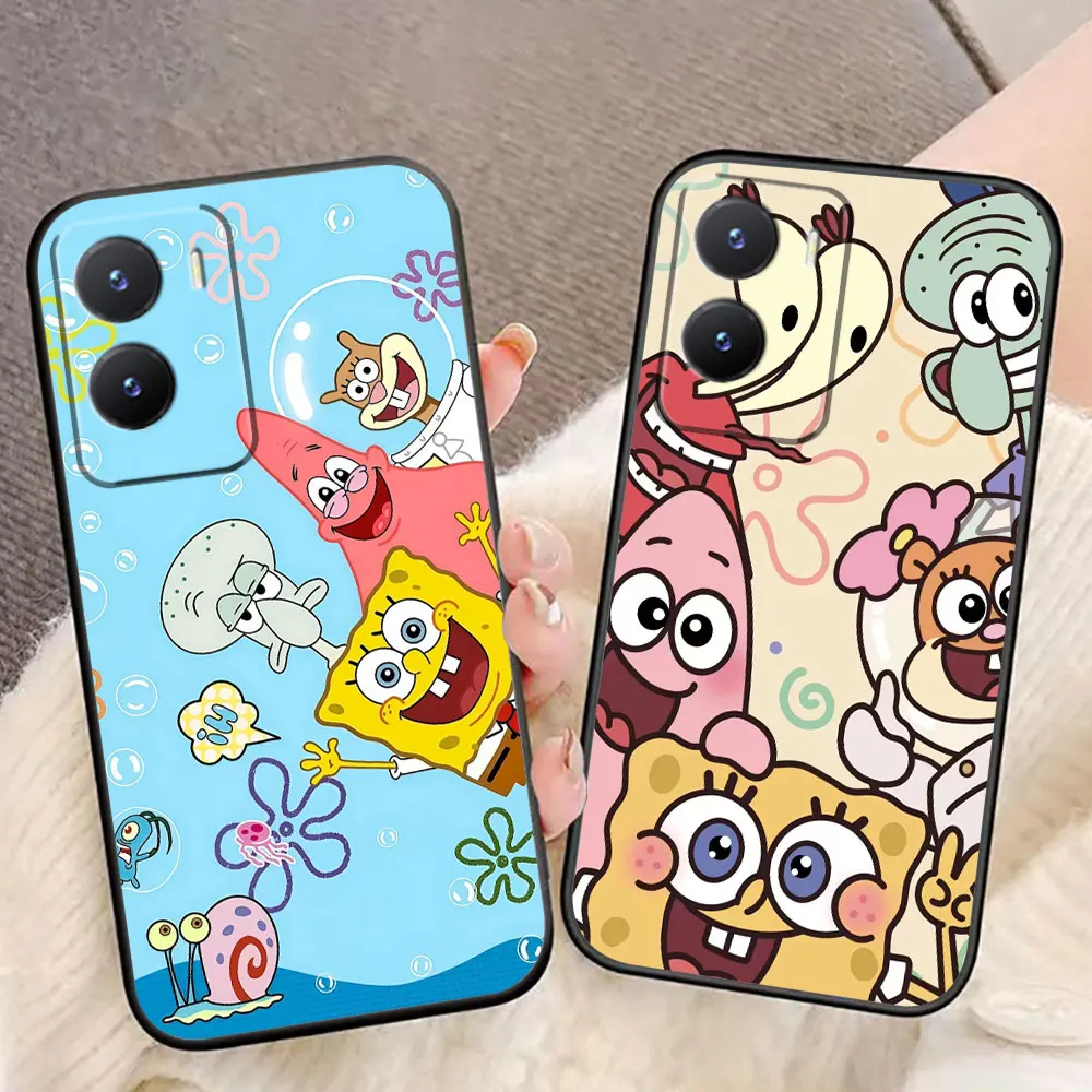 Happy S-SpongeBob S-SquarePants Case For VIVO Y100 Y93 Y78 Y77 Y76 Y72 Y50 Y51 Y36 Y35 Y28 Y27 Y22S Y21 Y20 Y17 Y17S Y16 Case