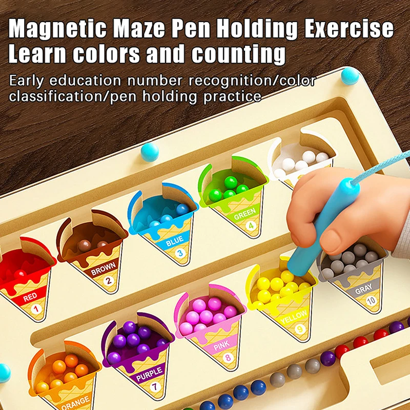 Magnetic Maze Toy With Magnetic Digital Beads For Puzzle Practice And Attention Training Games Strengthens Problem Solving Skill