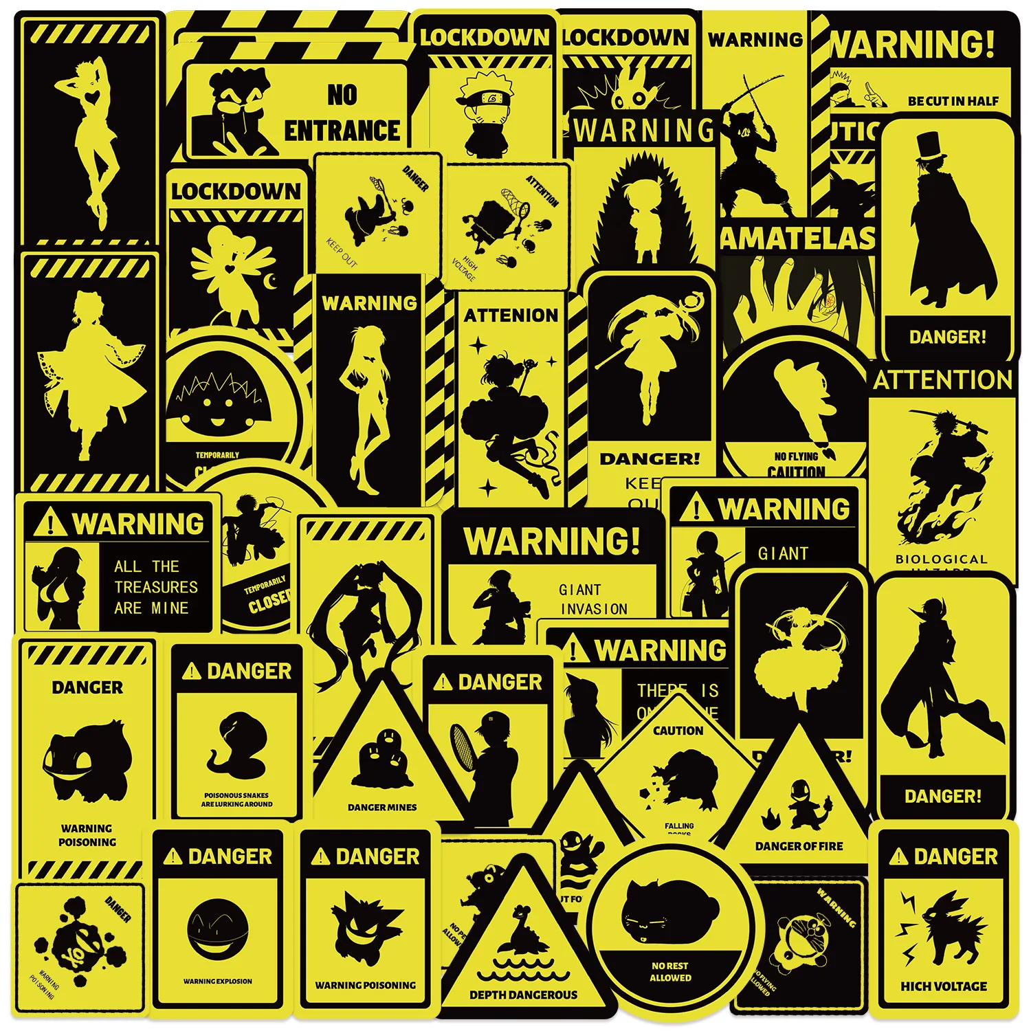 50Pcs Funny Warning…