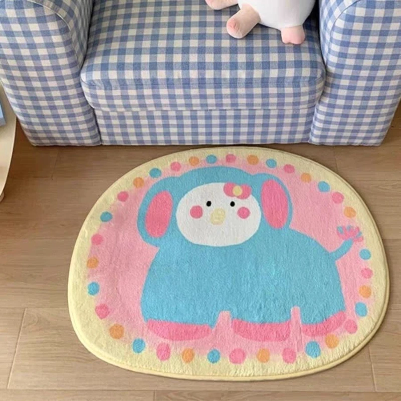 

Cute Girl Dopamine Carpet Bedside Thick Floor Mat Living Room Study Bedroom Imitation Cashmere Comfortable