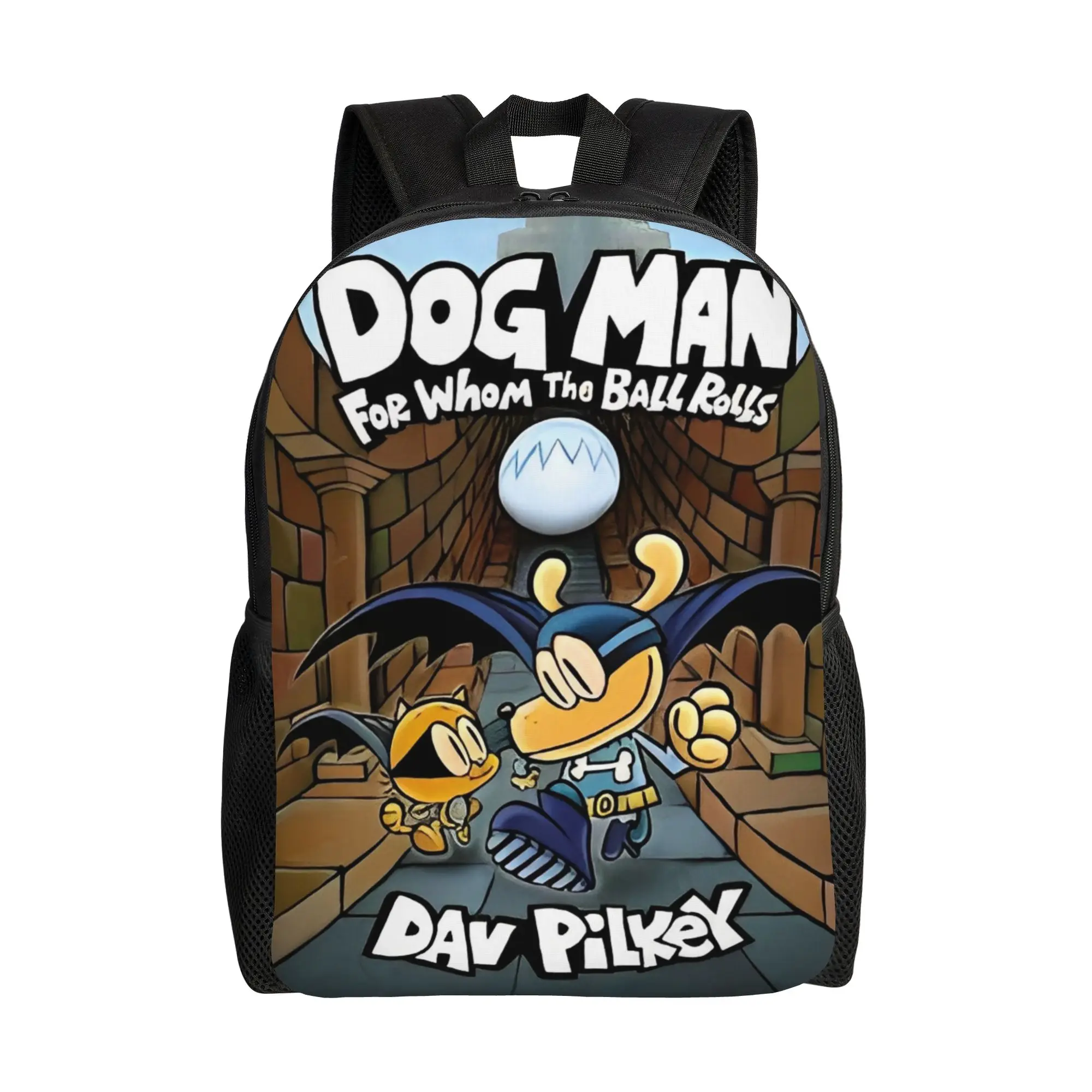 

Рюкзак с изображением мультяшного собаки-человека и кота Пити для мужчин и женщин, повседневный, для старшей школы, походов, путешествий, аниме-рюкзак для ноутбука, холщовая сумка для спорта