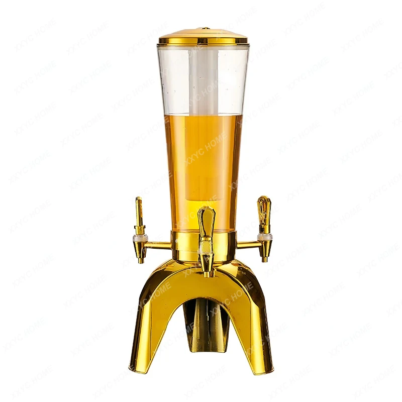 

3L Wine Gun Three-Head Draft Beer Wine Gun Commercial Cool Luminous Beer Barrel Wine Tower Bar KTV Beer Machine Beverage Barrel