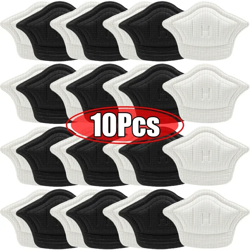 10pcs=5pairs Women\'s Feet Care Heel Stickers Adjustable Size Sports Shoe Pads Insoles Antiwear Cushions Back Protector