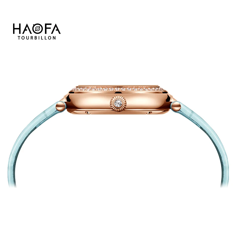 Haofa Flying Tourbillon Watches for Women Luxury Manual Mechanical Movement Watch Sapphire Oval Elegance Limited Edition 2118