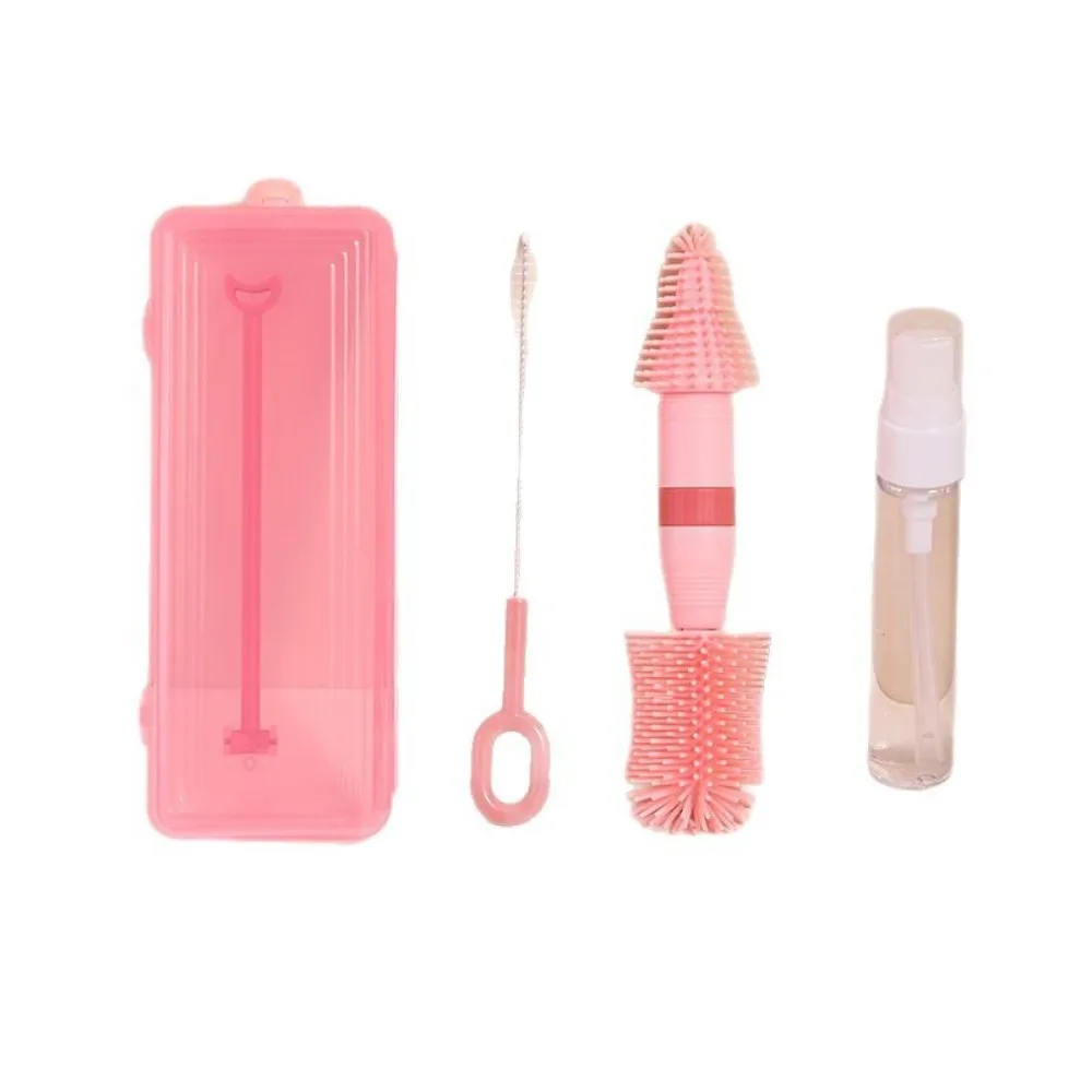 

Silicone Bottle Cleaning Brush Set with Storage Box Straw Brush Bottle Cleaning Set 360 Degree Rotating Bottle Rinse