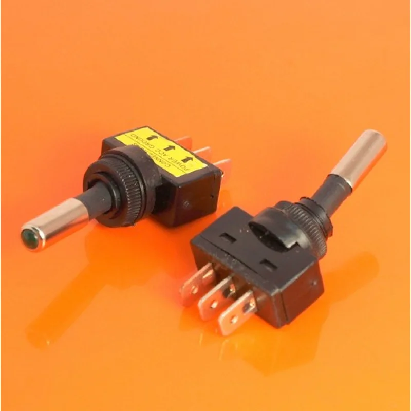 1/10PCS Quality LED Toggle Switch On/Off Rectangle 3 Pin 12V 20A Panel Car Van Dash SPST