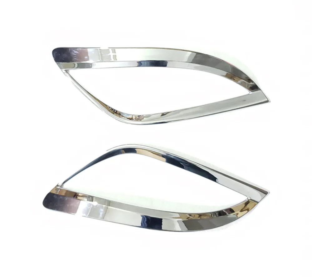 2010 to 2016 For Hyundai ix35 ABS Chrome Car Rear Bumper Fog Light Trims Cover Tail Fog Lamp Decorative Cover Frame