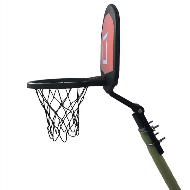 Trampoline Basketball Hoop, Basketball Hoop For Trampoline With Ball And Pump, For Straight And Curved Pole Trampoline Durable