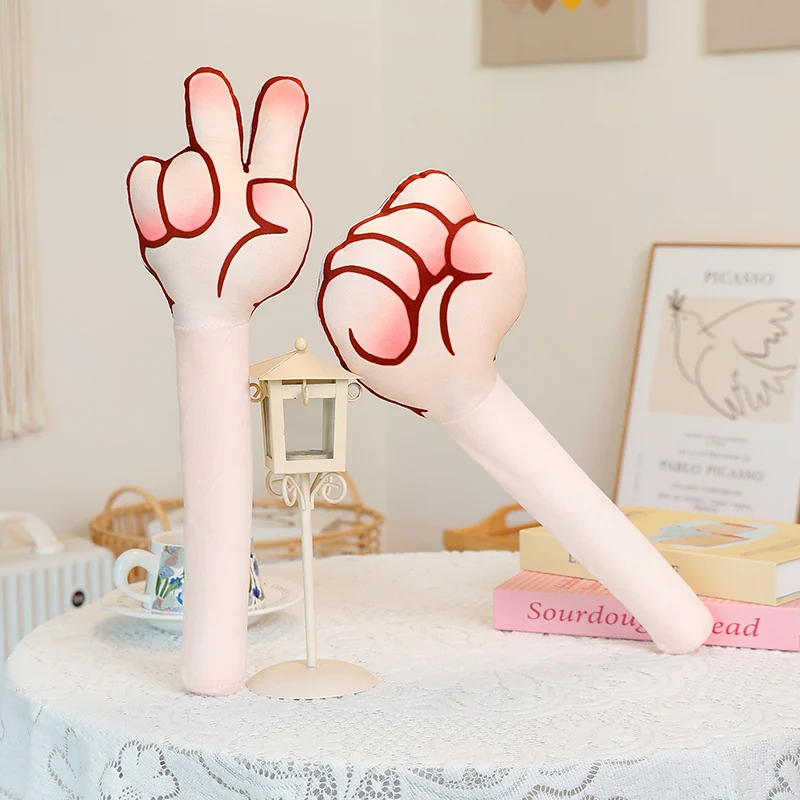 Forbici di carta rock Giocattoli di peluche ripieni Oggetti di scena divertenti Determine Il vincitore Peluche Stick Amici Raccolta Attività Ornamento