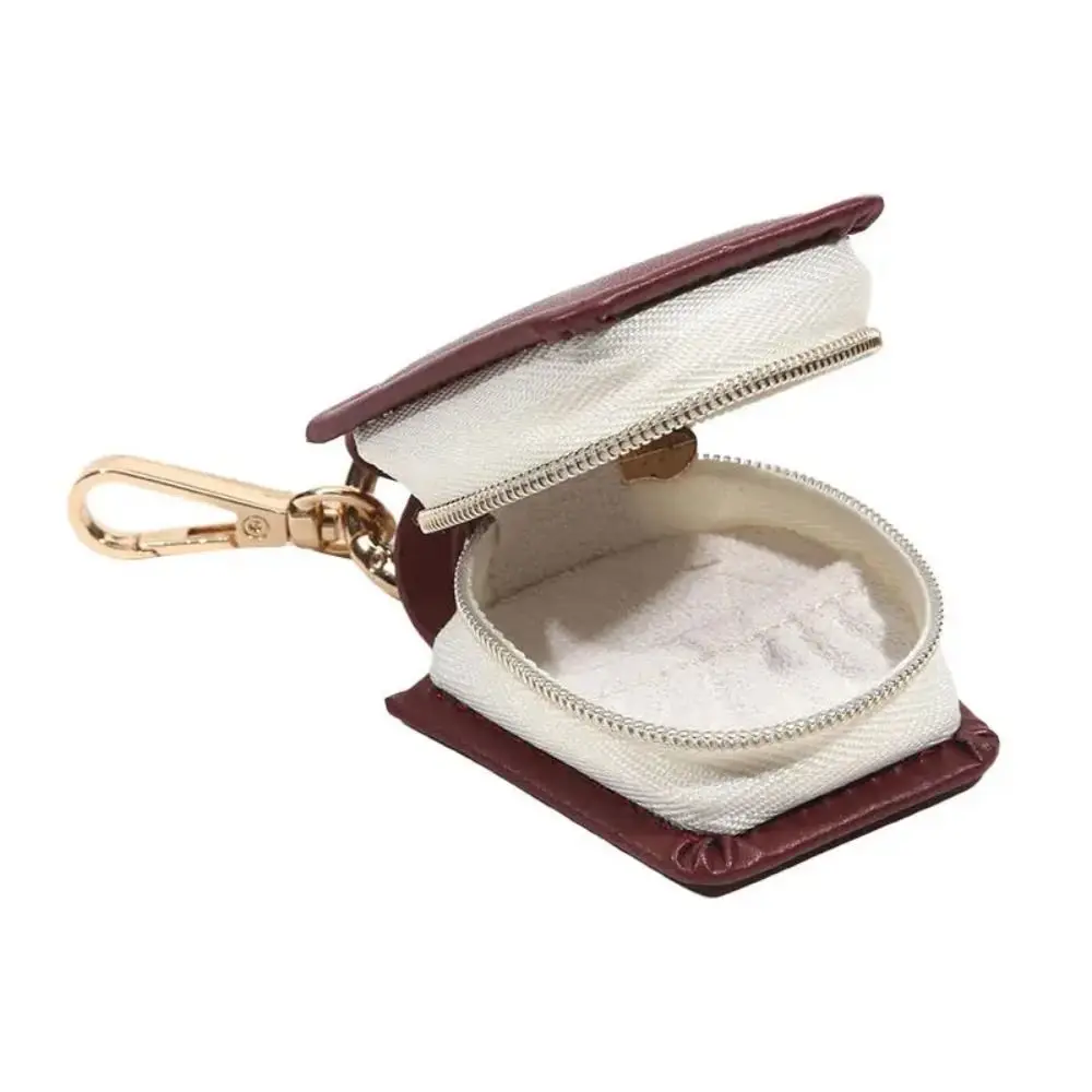 

Mini Jewelry Bag Keychain Necklace Bracelet Pendant Holder Earrings Ring Packing Box PU Leather Organizer Jewelry Storage Case