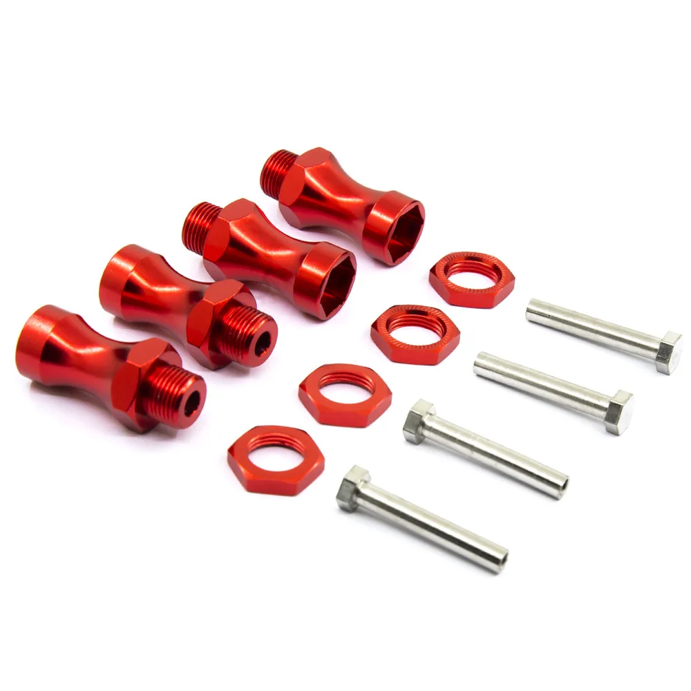 4pcs 12mm To 17mm Wheel Hexagon Screwdriver 30mm Long Hexagon Adapter Widening Device, Applicable To 1/10 RC Truck