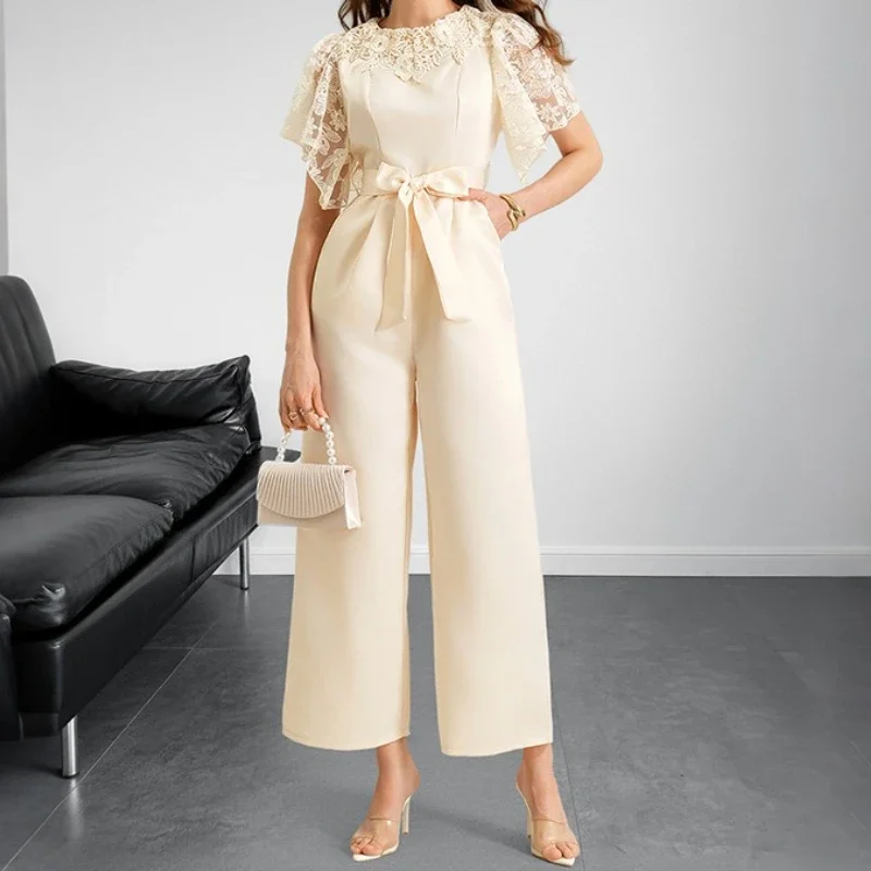 

2026 New Evening Dress Style Satin Jumpsuit Elegant Jumpsuit