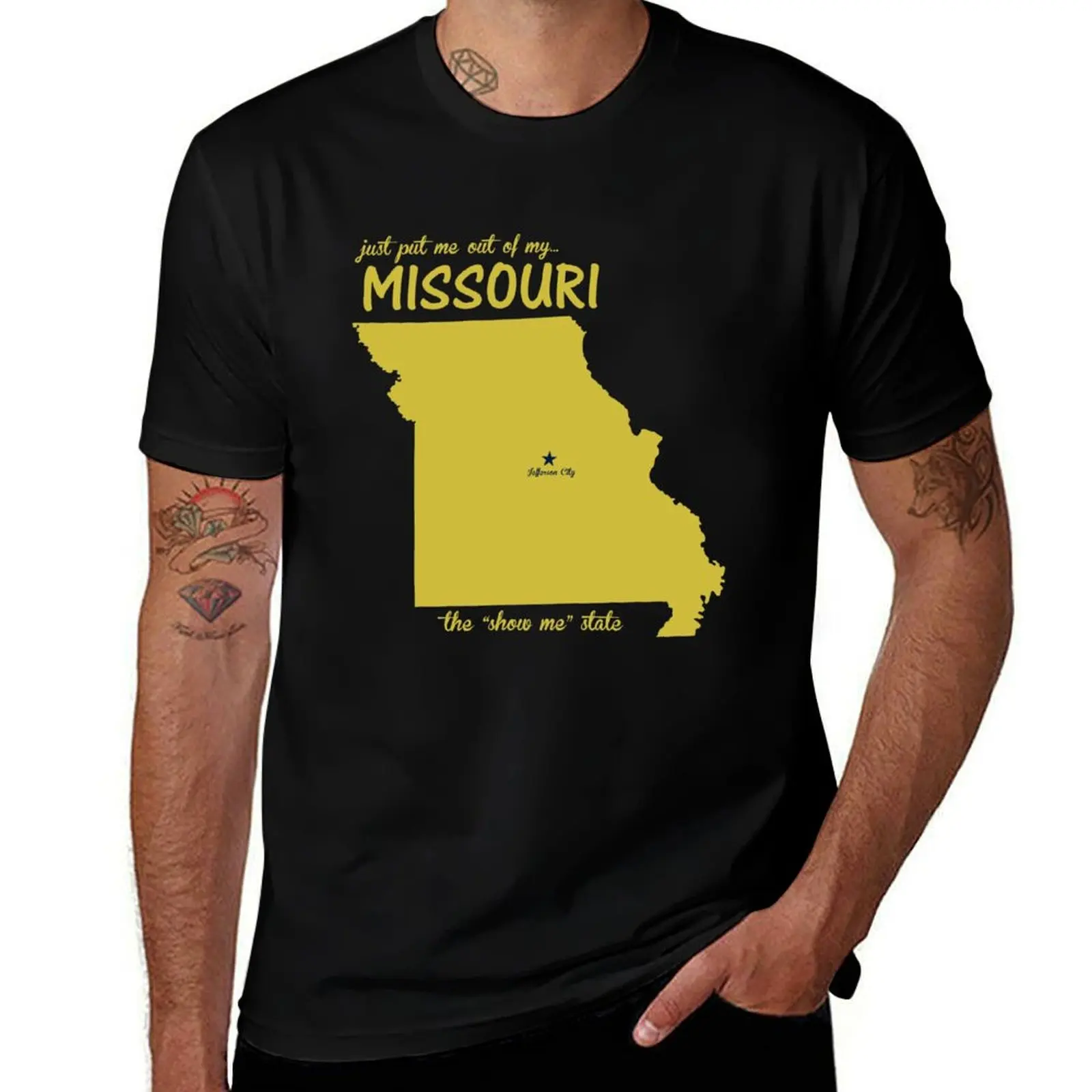 Just Put Me Out of My Missouri T-Shirt Fashion Casual Short Sleeve Top T-Shirt
