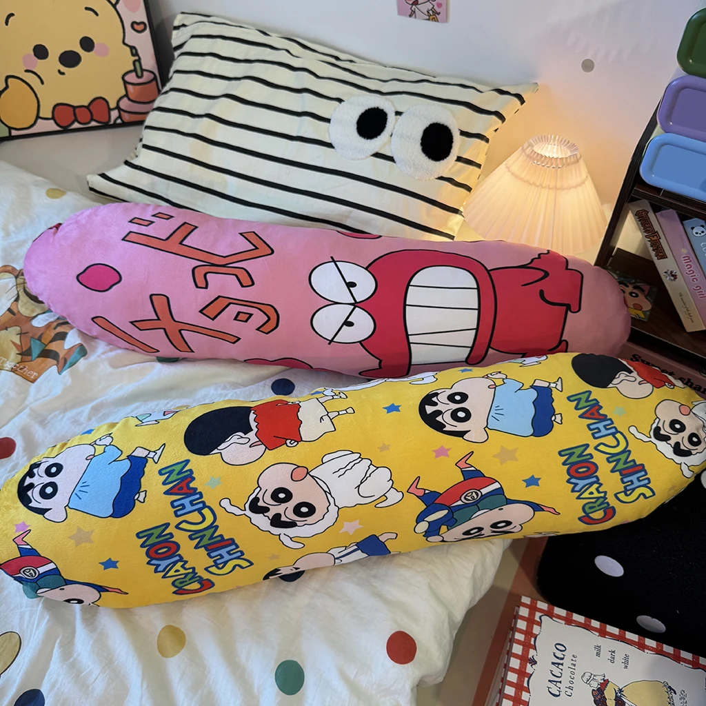 漫画クレヨンしんちゃんロング枕ぬいぐるみアニメ非常に柔らかい抱きしめやすいぬいぐるみ和風漫画プリントベッドサイドクッション