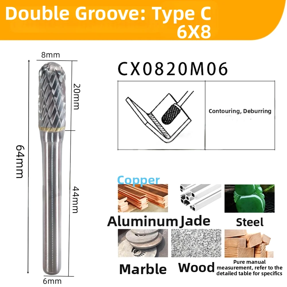high-hardness-carbide-rotary-file-burr-set-6-8-10-12-14-16mm-for-machining-metals-up-to-hrc70-smooth-finish-result