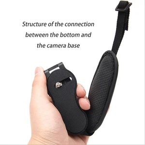 Tali Pergelangan Tangan Kamera Tali Pergelangan Tangan Pegangan Tangan Kulit PU untuk Kamera DSLR Cocok untuk Nikon Canon Tali Pergelangan Tangan PU Hitam Berkualitas Tinggi 8 skin canon eos r penjualan terbaik - №
