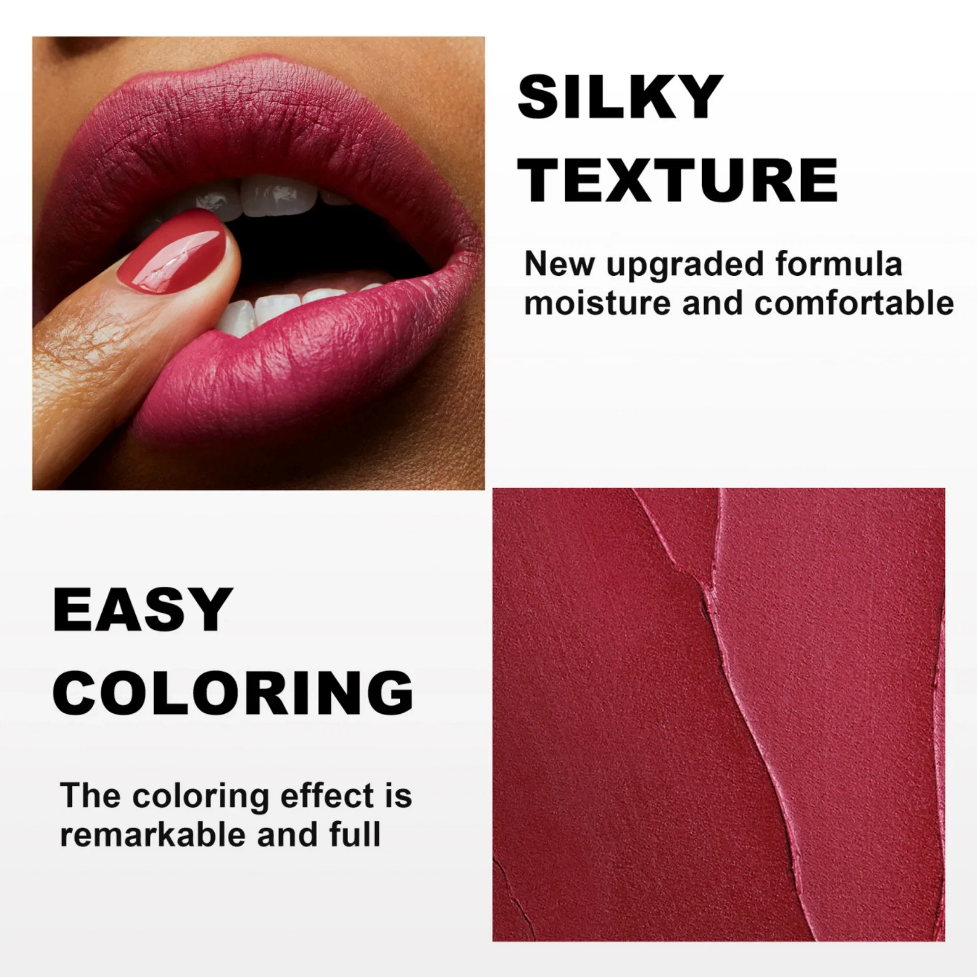 Highly Pigmented Lipstick Set 6pcs Silky Texture Lipsticks Easy Color Non-drying Matte Lip Stick Long Lasting Lipstick Gift Box